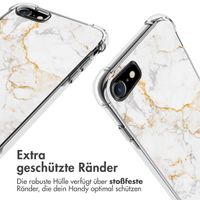 imoshion Design Hülle mit Band für das iPhone SE (2022 / 2020) / 8 / 7 - White Marble