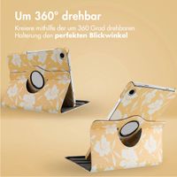 imoshion 360° drehbare Design Klapphülle Samsung Galaxy Tab A9 Plus - Yellow Flowers
