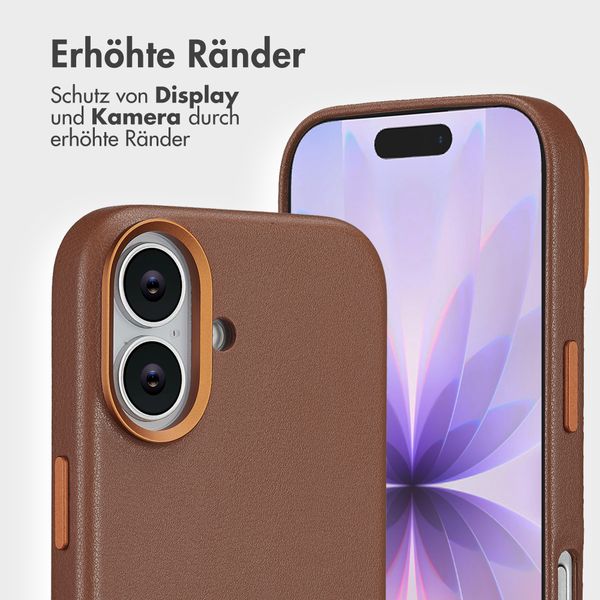 Accezz 2-in-1 Klapphülle aus Leder mit MagSafe Apple iPhone 17 - Sienna Brown