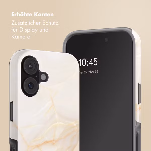 Selencia Vivid Back Cover Apple iPhone 17 - Golden Beige Marble