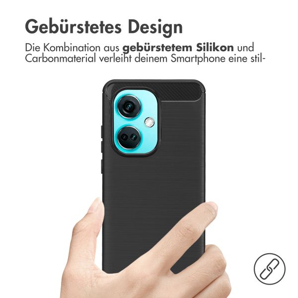 imoshion Brushed Back Cover für das OnePlus Nord CE 3 / CE 3 Lite - Schwarz