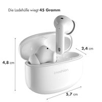 imoshion Aura Pro Earbuds – Kabellose Kopfhörer – Kabellose Bluetooth-Kopfhörer – Mit ANC-Geräuschunterdrückungsfunktion - Weiß