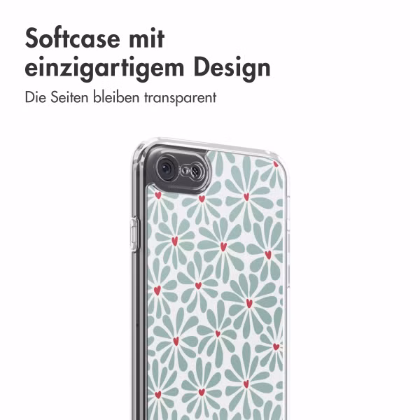 imoshion Design Hülle Apple iPhone SE (2022 / 2020) / 8 / 7 - Bloom Love Sage Green