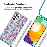 imoshion Design Hülle mit Band Samsung Galaxy A52(s) (5G/4G) - Jellyfish Watercolor