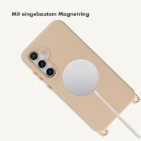 Selencia Rivièra Backcover mit MagSafe mit abnehmbaren Haken Samsung Galaxy A55 (5G) / A35 - Milky Latte