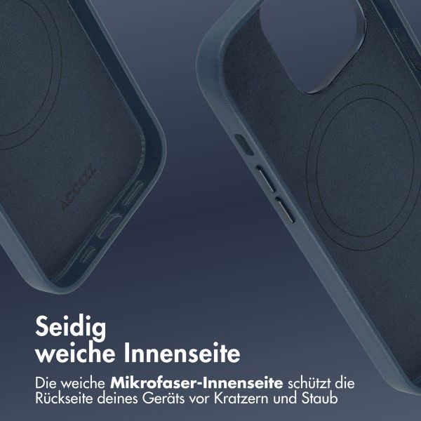 Accezz MagSafe Leather Backcover Apple iPhone 14 Pro - Nightfall Blue