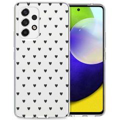 imoshion Design Hülle Samsung Galaxy A53 - Hearts All Over Black