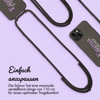 Personalisierte Color Backcover MagSafe mit abtrennbarem Band und Namen für iPhone 15 - Black Coffee