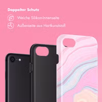 Selencia Vivid Back Cover Apple iPhone SE (2022 / 2020) / 8 / 7 - Pastel Lipstick Marble