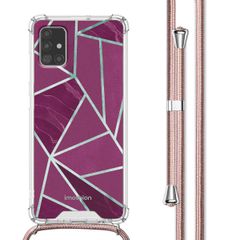 imoshion Design Hülle mit Band Samsung Galaxy A51 - Bordeaux Graphic