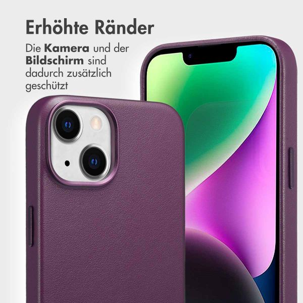 Accezz 2-in-1 Klapphülle aus Leder mit MagSafe Apple iPhone 14 - Heath Purple