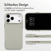 Accezz MagSafe Leather Backcover Apple iPhone 18 Pro Max / 17 Pro Max - Light Grey