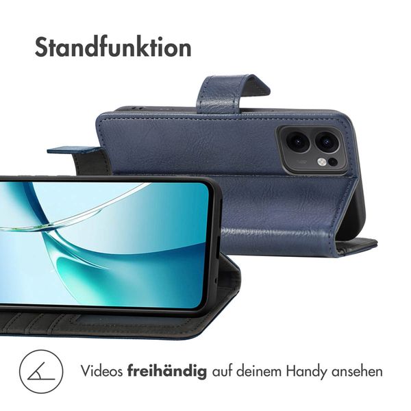 imoshion Luxuriöse Klapphülle Oppo Reno 13 F (5G) - Dunkelblau