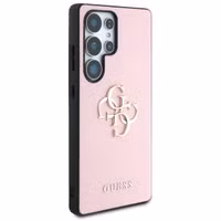 Guess 4G Metal Logo Saffiano Backcover für das Samsung Galaxy S25 Ultra - Pink