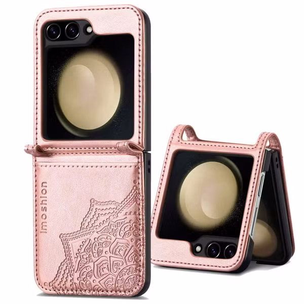 imoshion Mandala Klapphülle Samsung Galaxy Z Flip 7 FE - Rosé gold