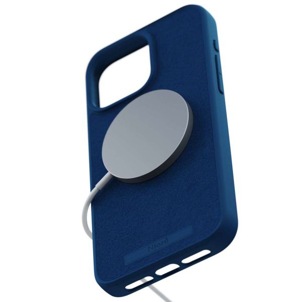 Njorð Collections Wildleder Comfort+ Case MagSafe für das iPhone 15 Pro Max - Blue