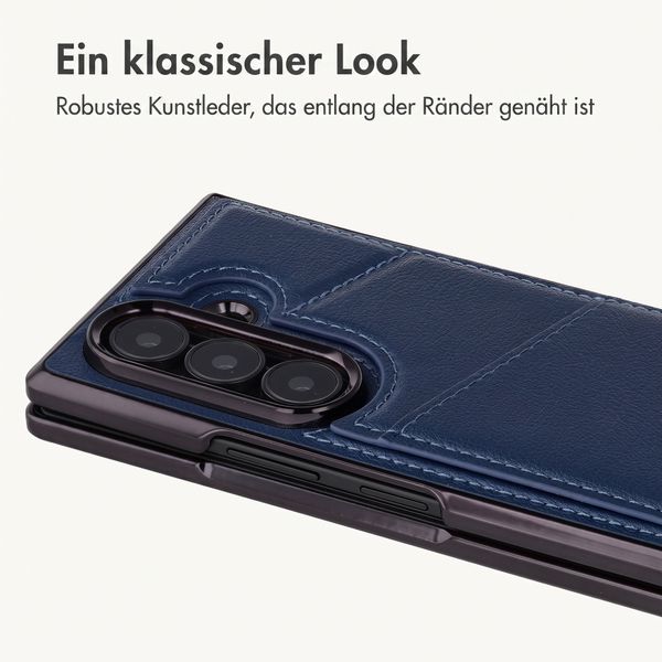 imoshion Kunstleder MagSafe Backcover mit Kartenfach Samsung Galaxy Z Fold 8 Ultra - Dunkelblau