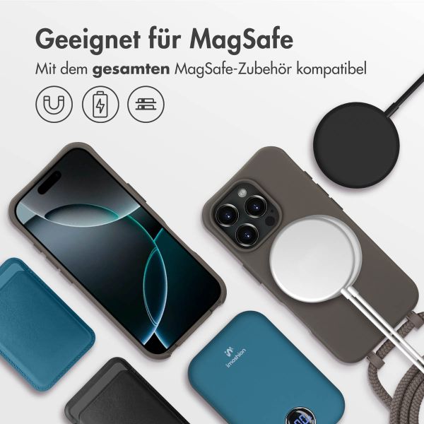 imoshion Color Backcover mit abtrennbarem Band MagSafe für das iPhone 16 Pro - Black Coffee