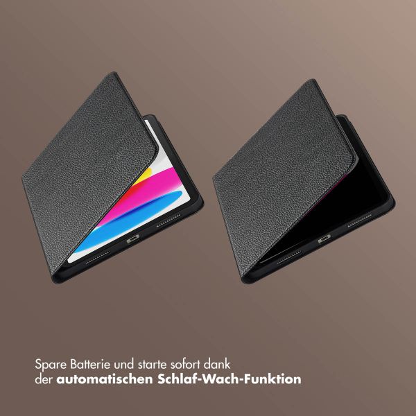 Selencia Riva Klapphülle Apple iPad 11 (2025) 11 Zoll A16 / iPad 10 (2022) 10.9 Zoll - Schwarz