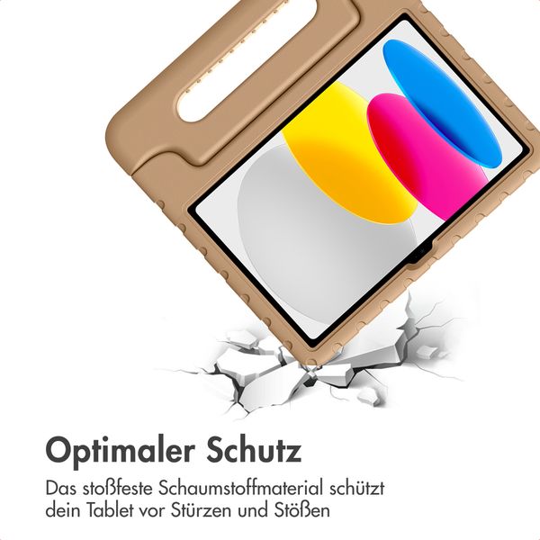 imoshion Schutzhülle mit Handgriff kindersicher Apple iPad 11 (2025) 11 Zoll A16 / iPad 10 (2022) 10.9 Zoll - Braun