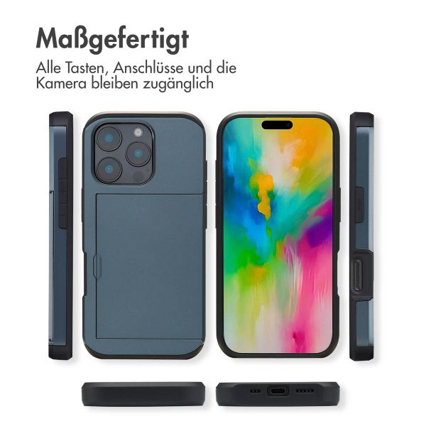 imoshion Backcover mit Kartenfach Apple iPhone 16 Pro - Dunkelblau