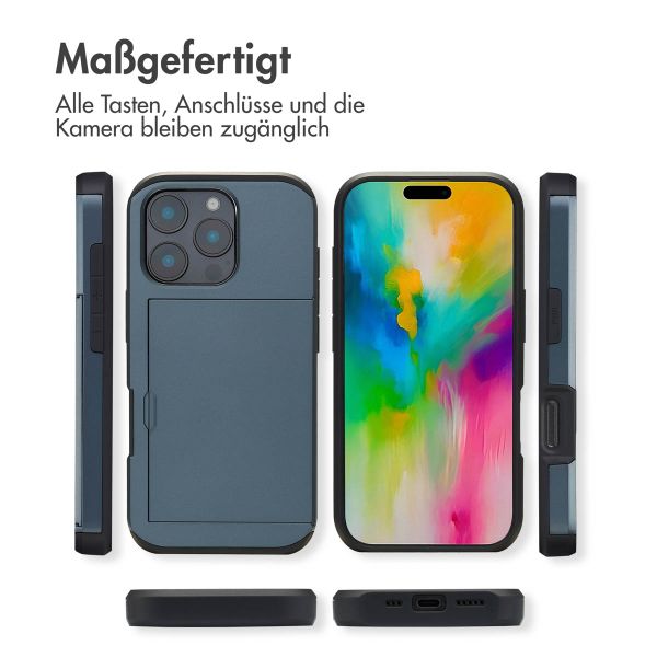 imoshion Backcover mit Kartenfach für das iPhone 16 Pro - Dunkelblau