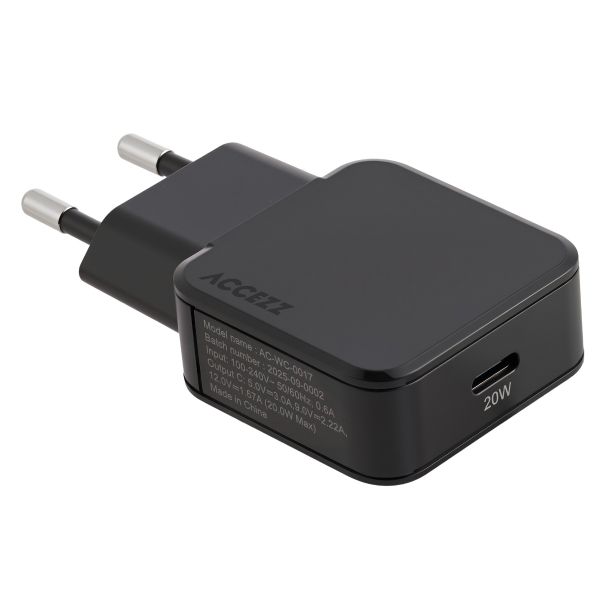 imoshion Powerbank 20.000 mAh + Accezz Ultra Slim GaN Ladegerät + Accezz USB-C- auf USB-C-Kabel - 1 Meter - Schwarz