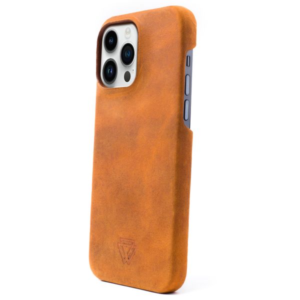 Wachikopa Full Wrap Back Cover für das iPhone 14 Pro - Camel