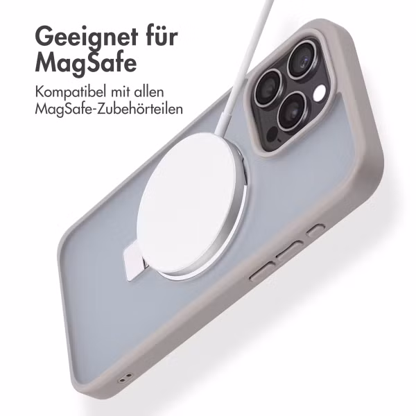 Accezz Ring Stand Backcover mit MagSafe Apple iPhone 15 Pro Max - Grau