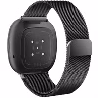 imoshion Magnetisches Milanaise Armband für das  Fitbit Versa 4/ 3 / Sense (2) - Schwarz