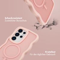 Selencia Wavy Backcover mit MagSafe Samsung Galaxy S25 Ultra - Soft Pink