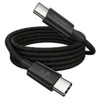 imoshion Braided USB-C-zu-USB-C-Kabel 100 W - 1 Meter - Schwarz