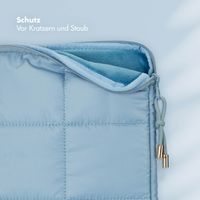 Selencia Puffy Laptop Hülle 13-14 Zoll - Laptop Sleeve - Slate Blue