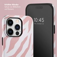 Selencia Vivid Tough Back Cover für das iPhone 14 Pro - Colorful Zebra Old Pink