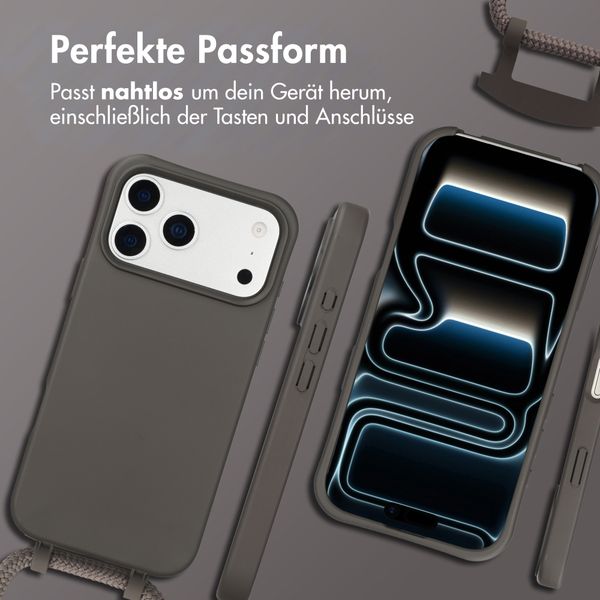 imoshion Color Backcover mit abnehmbarem Handykette und MagSafe Apple iPhone 17 Pro - Black Coffee
