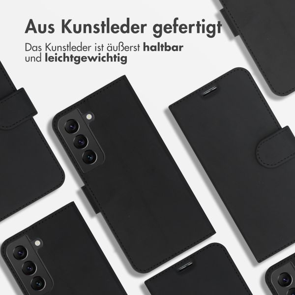 Accezz Wallet TPU Klapphülle Samsung Galaxy S22 - Schwarz