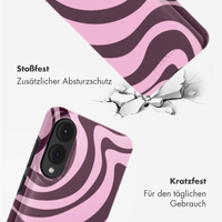 Selencia Vivid Back Cover Samsung Galaxy S25 Edge - Wavy Swirl Pink Plum