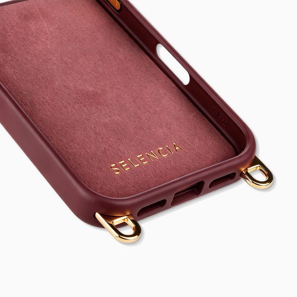Selencia Rivièra Backcover mit MagSafe mit abnehmbaren Haken Apple iPhone 17 Pro Max - Bold Burgundy