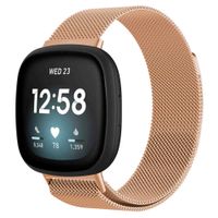 imoshion Mailändische Magnetarmband für das Fitbit Versa 3 - Größe M - Rose Gold