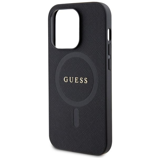 Guess Saffiano MagSafe Back Cover Apple iPhone 15 Pro Max - Schwarz