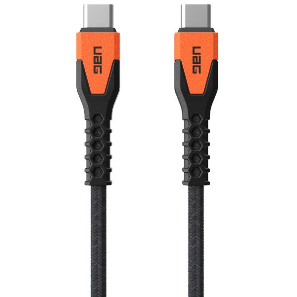 UAG Kevlar® Kern USB-C zu USB-C Ladekabel - 1,5 Meter - Schwarz / Orange