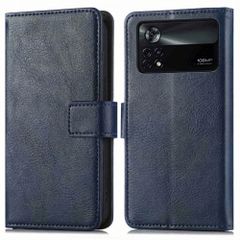 imoshion Luxuriöse Klapphülle Xiaomi Poco X4 Pro 5G - Dunkelblau