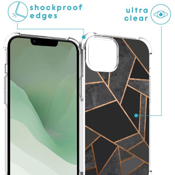 imoshion Design Hülle mit Band für das Apple iPhone 14 Plus - Black Graphic