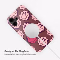 Selencia Vivid Rückabdeckung mit MagSafe iPhone 16 - Wavy Smiley Pink