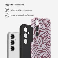 Selencia Vivid Tough Back Cover für das Samsung Galaxy A35 - Trippy Swirl Dark Rose