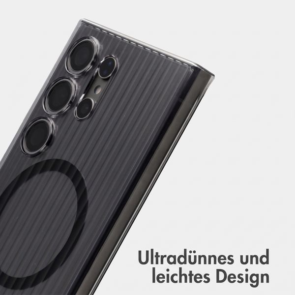 Accezz Lite Backcover mit MagSafe | Fluted | Samsung Galaxy S24 Ultra - Schwarz