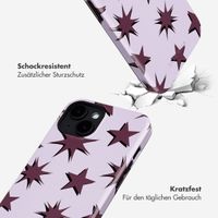 Selencia Vivid Tough Back Cover MagSafe für das iPhone 14 - Stars Plum Lilac