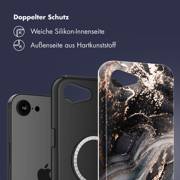 Selencia Vivid Rückabdeckung mit MagSafe Apple iPhone 16e - Chic Marble Black