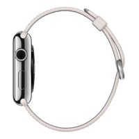 Apple Gewebtes Nylonarmband für die Apple Watch Series 1 bis 9 / SE (38/40/41 mm) | Series 10 (42 mm) - Weiße Perle