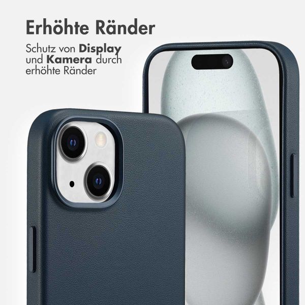 Accezz MagSafe Leather Backcover Apple iPhone 15 - Nightfall Blue